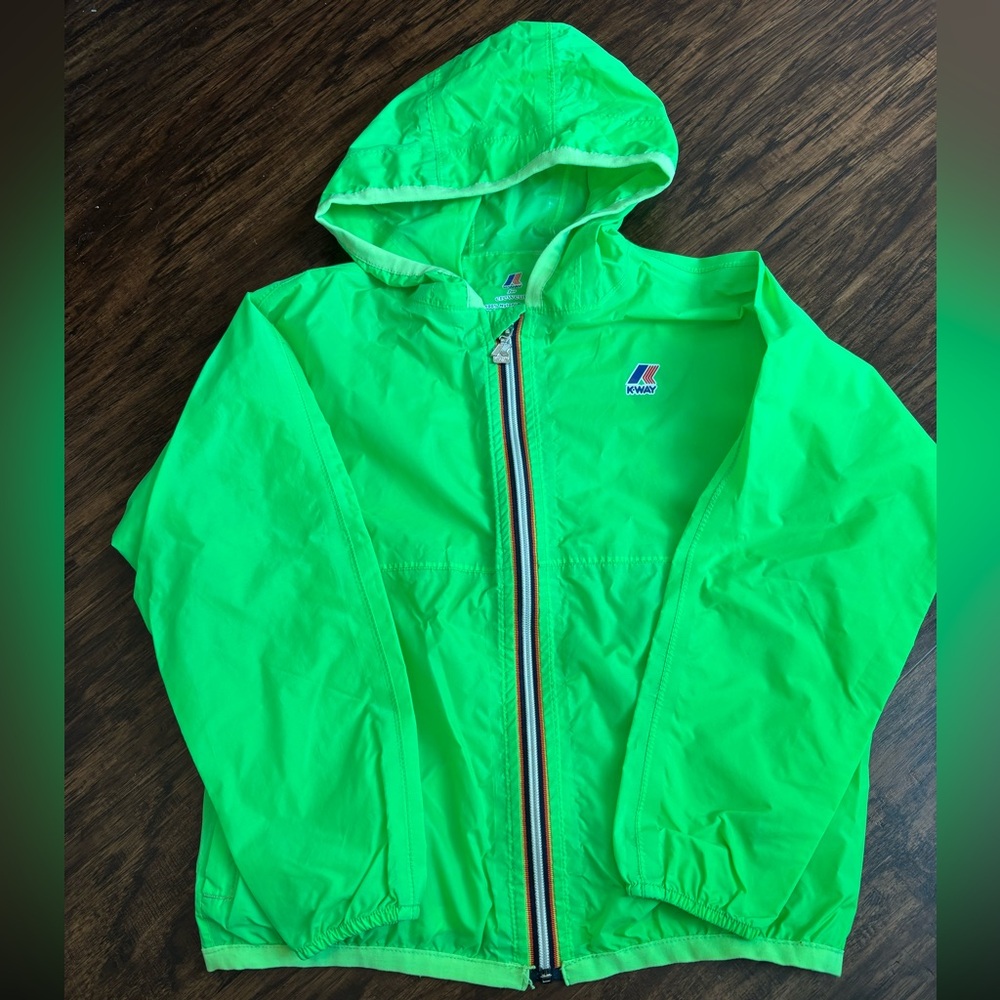 K-Way for Crewcuts Neon Green Nylon Jacket